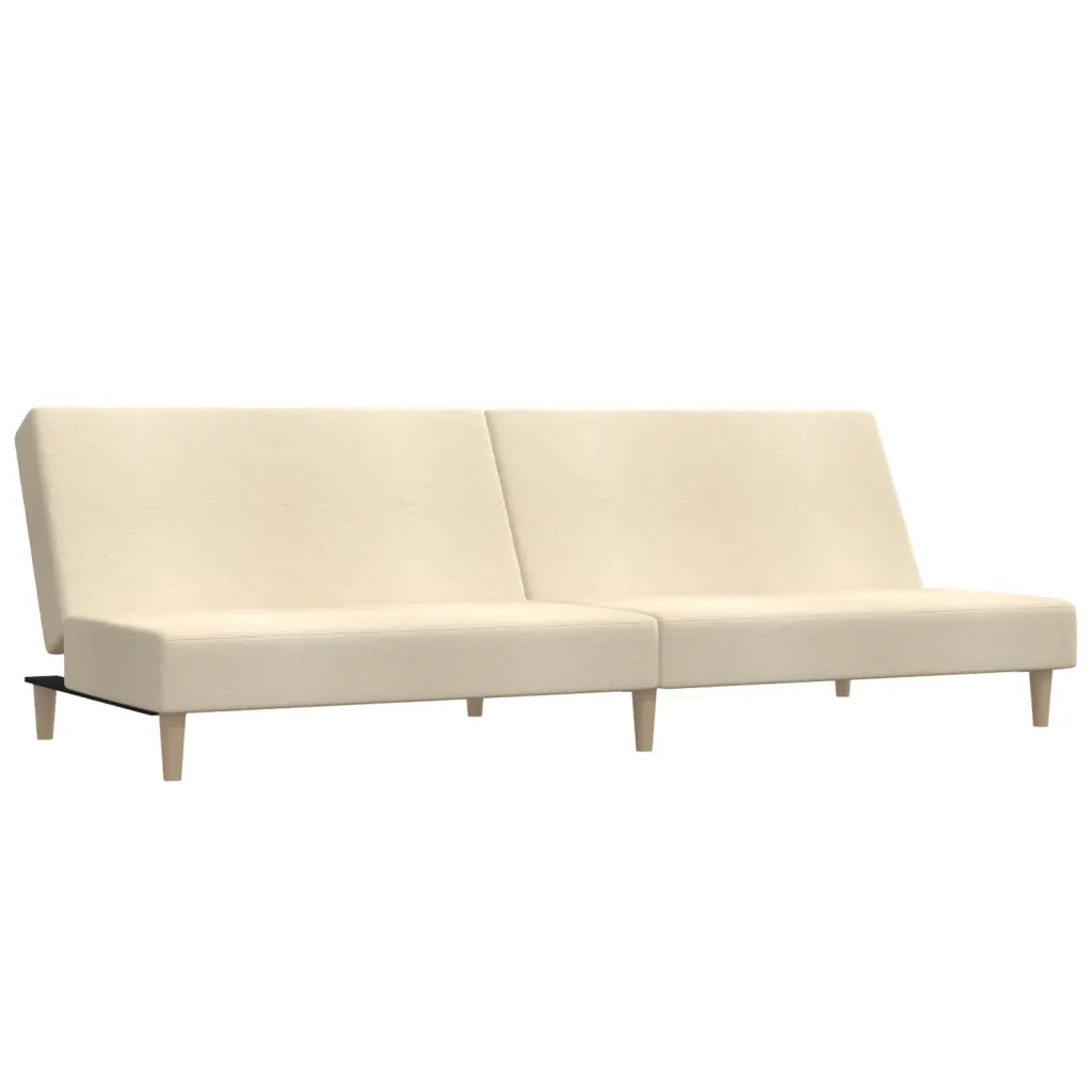 Divano letto | Sof¨¤ letto | Letto singolo a 2 Posti Crema in Tessuto