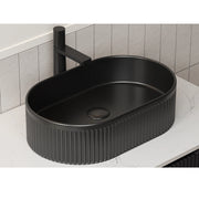 LAVABO in ceramica nero con foro rubinetteria preforato