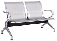 Panca per Sala Attesa 2 Posti in Acciaio da Ufficio Tosini Grigia