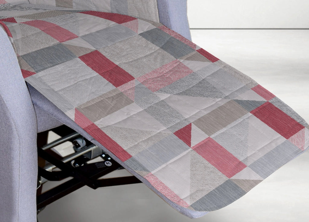 Copripoltrona Reclinabile Trapuntata Atene Poltrona Relax Astratta Linea Pensieri Delicati - Poltrona - Rosso