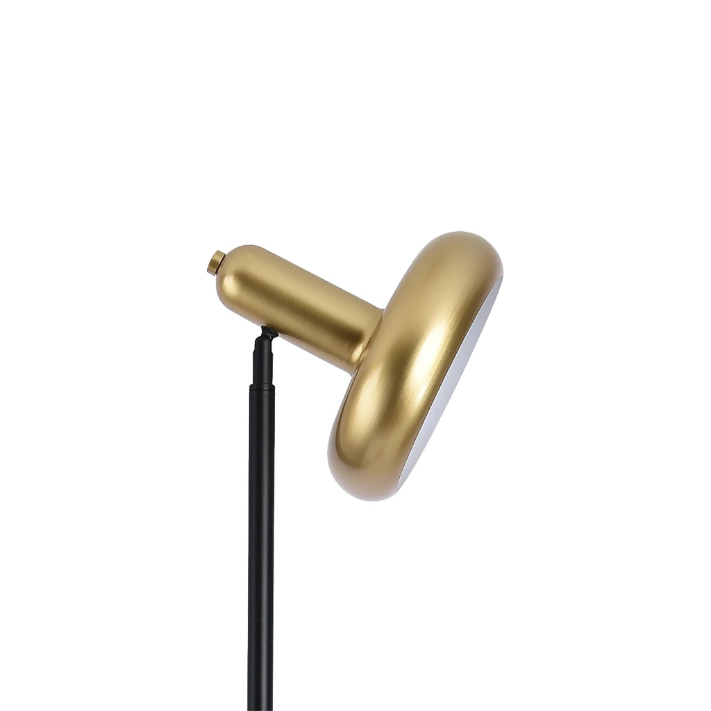 Lampada da terra in metallo Namsos E27 stile senza tempo elegante lampadario di design per soggiorno camera da letto ufficio altezza 156 cm nero e oro 03_0009530