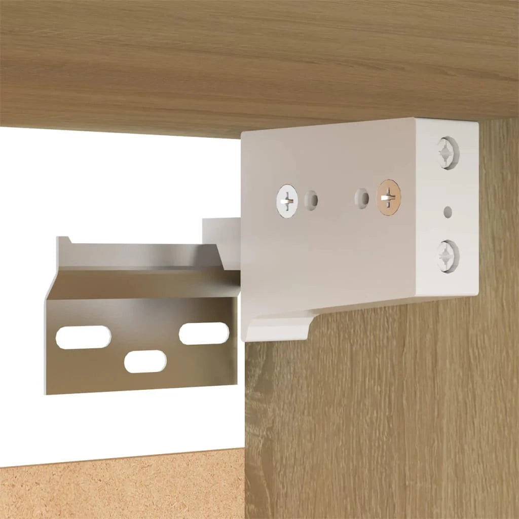 Mobile TV multimediale mensola TV credenza mobile TV sala da pranzo soggiorno camera da letto rovere Sonoma 30,5 x 30 x 60 cm legno ingegnerizzato bianco 02_0027607