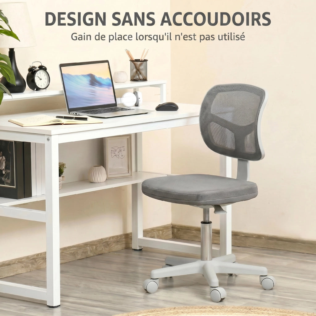 Sedia da Ufficio Ergonomica Senza Braccioli ¨C Xylo ¨C Schienale in Rete Grigio
