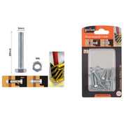 Trade Shop - Set 9 Pz Vite Viti Per Esterno A Testa Esagonali 6 X 20mm Con Dadi Dado M6 90915 -