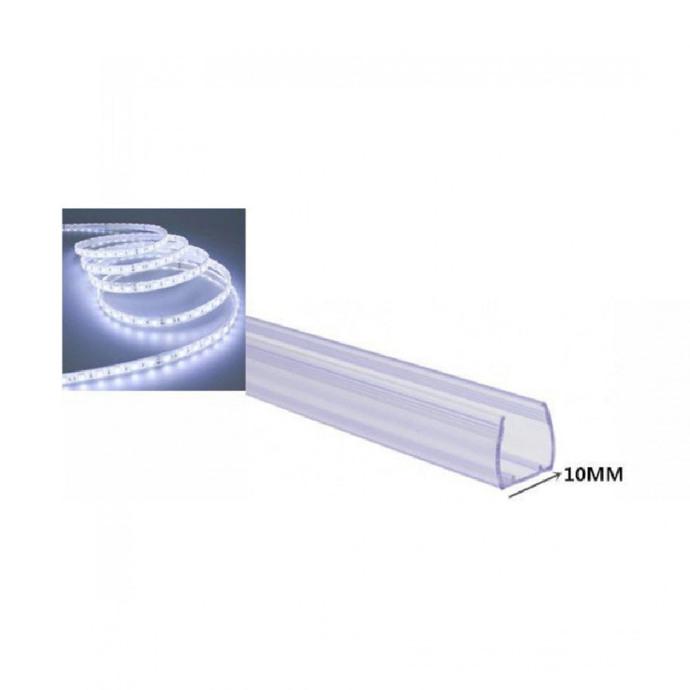 Trade Shop - Profilo In Plastica Da 1mt Senza Copertura Per Strip Led Strisce Da 10mm Ps-10mm -