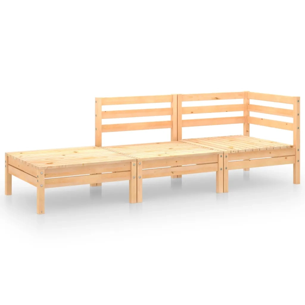 Set Divani da Giardino 3 pz in Legno Massello di Pino cod mxl 36508