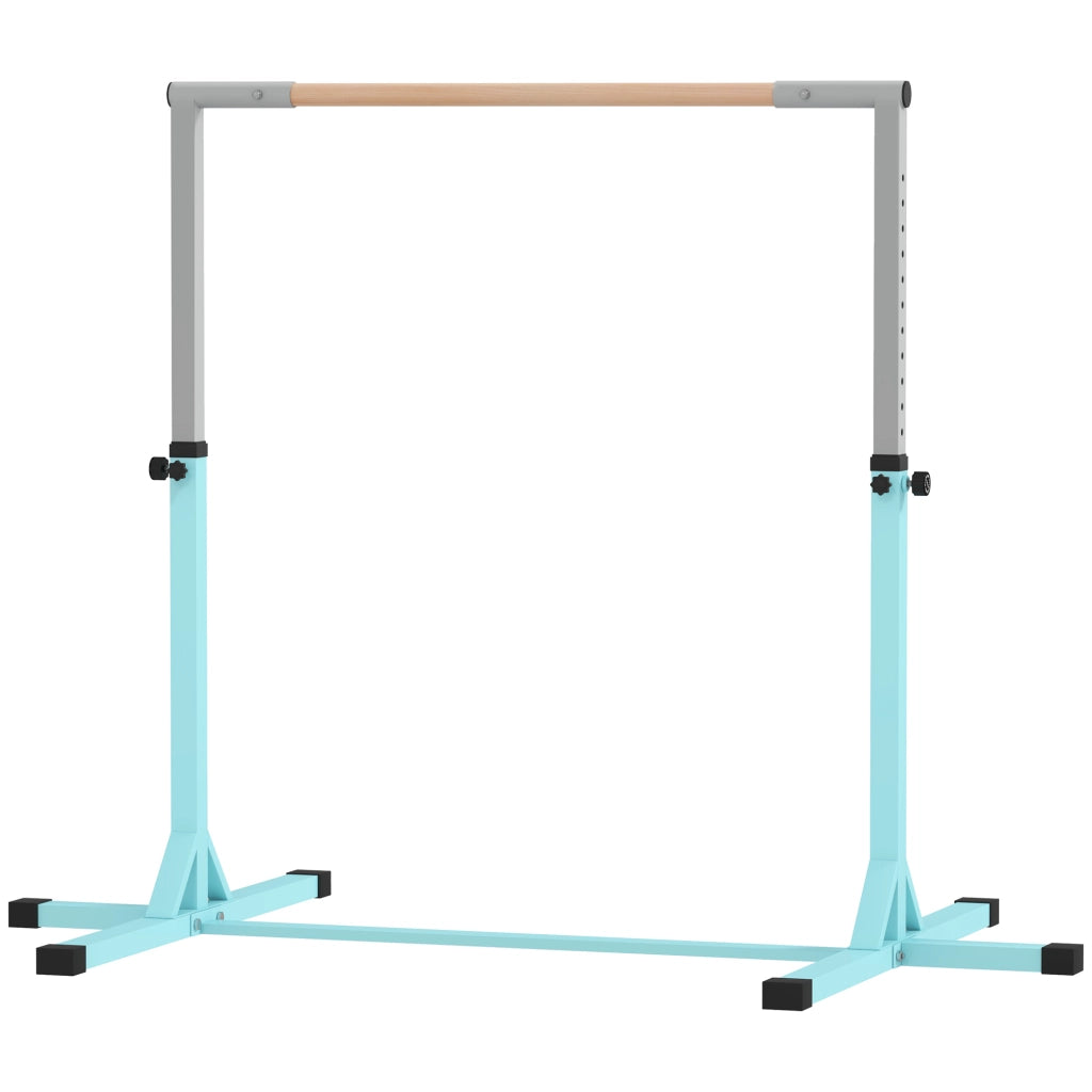 Barra orizzontale per bambini ¨C zephmum ¨C regolabile 92-150 cm, legno di faggio, ciano
