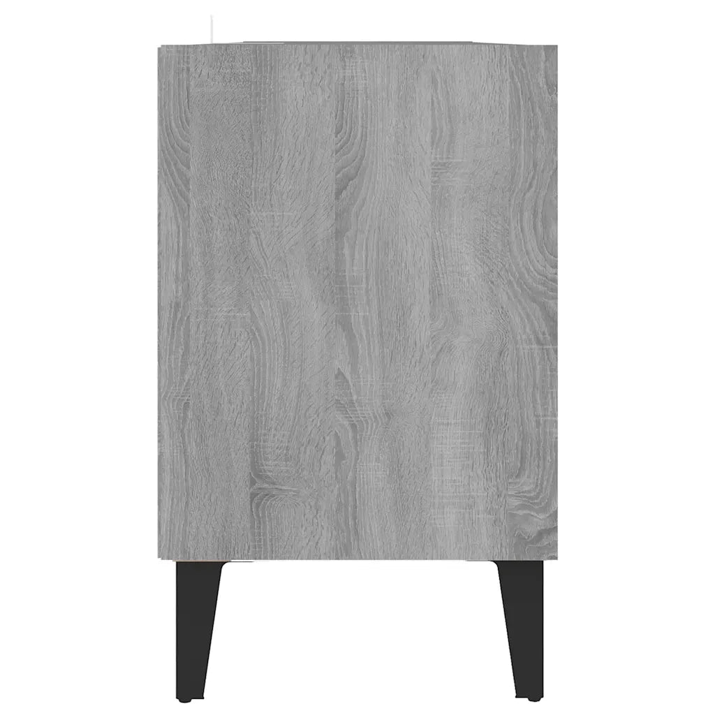 Mobile TV con Gambe in Metallo Grigio Sonoma 103,5x30x50 cm 813156