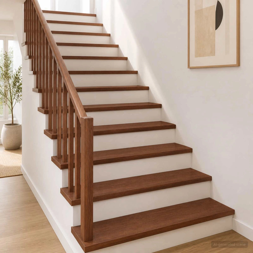 Gradini per Scale 20 pz 120 x 30 x 2 cm Marrone Scuro 3449536