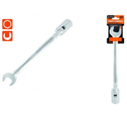 Trade Shop - Chiave Combinata 21mm Fissa E A Bussola Poligonale Con Snodo Cromo Vanadio 97568 -