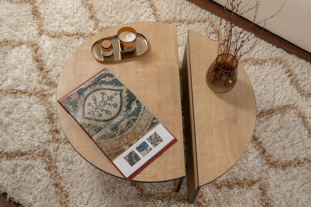 Tavolino in legno "Orion" 90 x 60 x 30 cm - Rovere miele