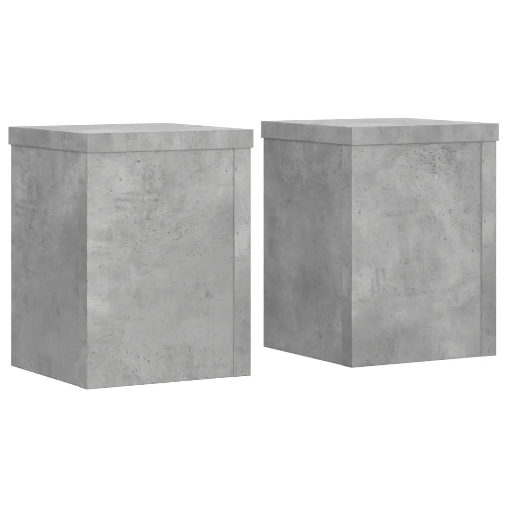 vidaXL Supporti per Piante 2 pz Grigio 15x15x20 cm Legno Multistrato