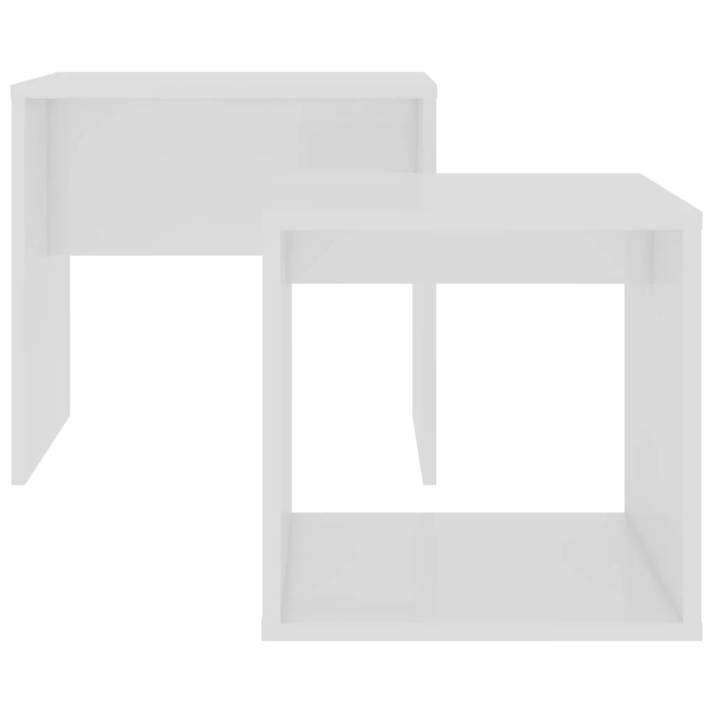 Set di tavolini da caffè 48 x 30 x 45 cm in legno ingegnerizzato bianco 02_0042103