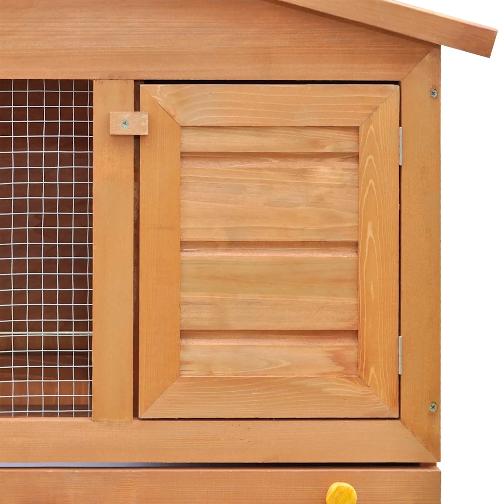 Conigliera all'Aperto Gabbia Piccoli Animali 3 Porte Legno 170160