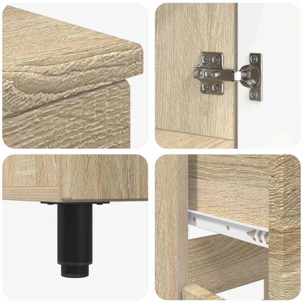 Mobiletto da bagno Rovere Sonoma 60 x 35 x 80 cm