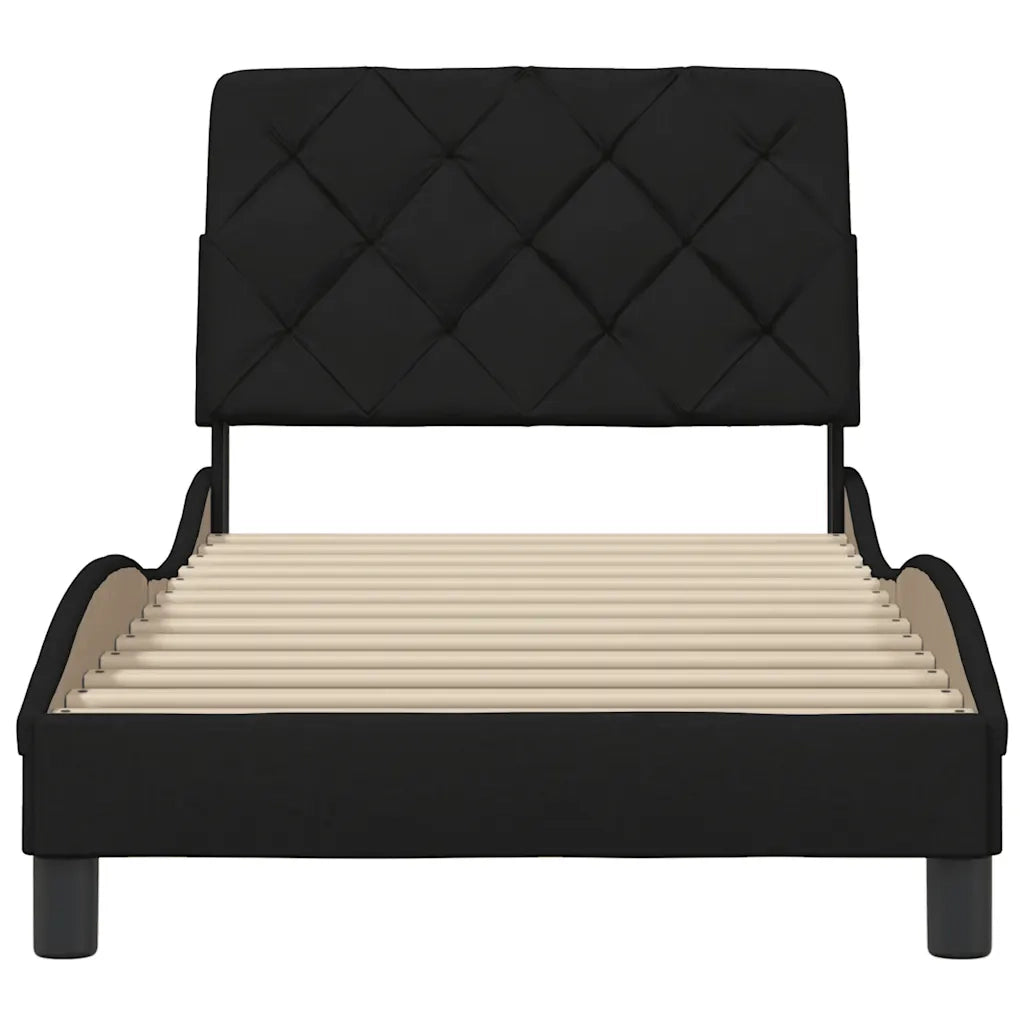 Giroletto senza Materasso Nero 80x200 cm Tessuto 3310561