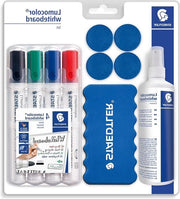 Set di lavagna bianca 613 S - pennarelli spazzole spray di pulizia magneti di controllo - alta qualità - Made in Germany