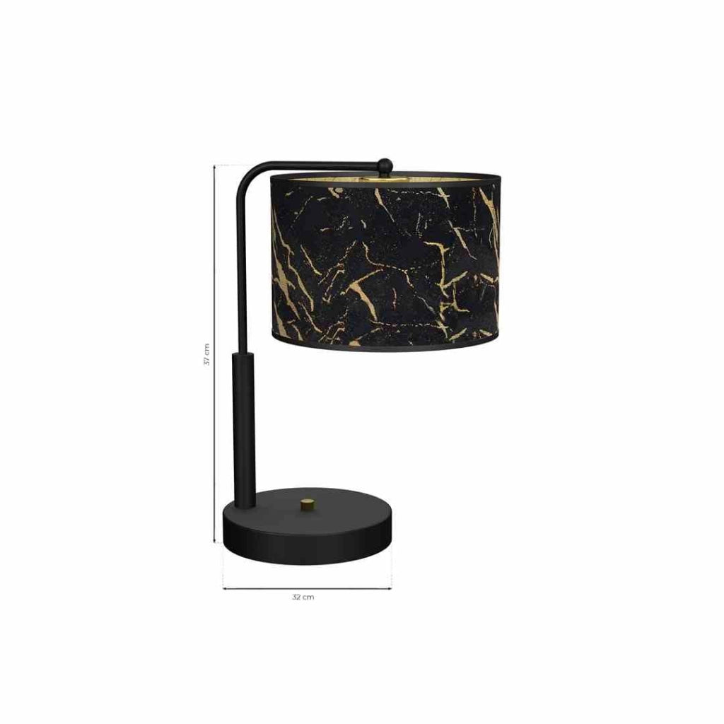 Lampada da tavolo Milagro SENSO MLP7299 nero oro E27
