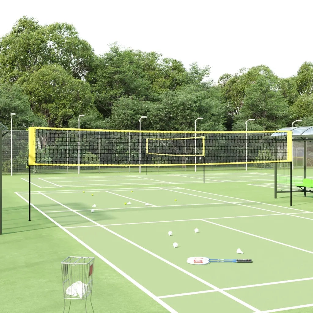 Rete da Badminton Gialla e Nera 600x155 cm Tessuto PE CFW8022036