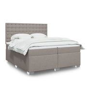 Giroletto a Molle con Materasso Tortora 200x200 cm in Tessuto 3292913