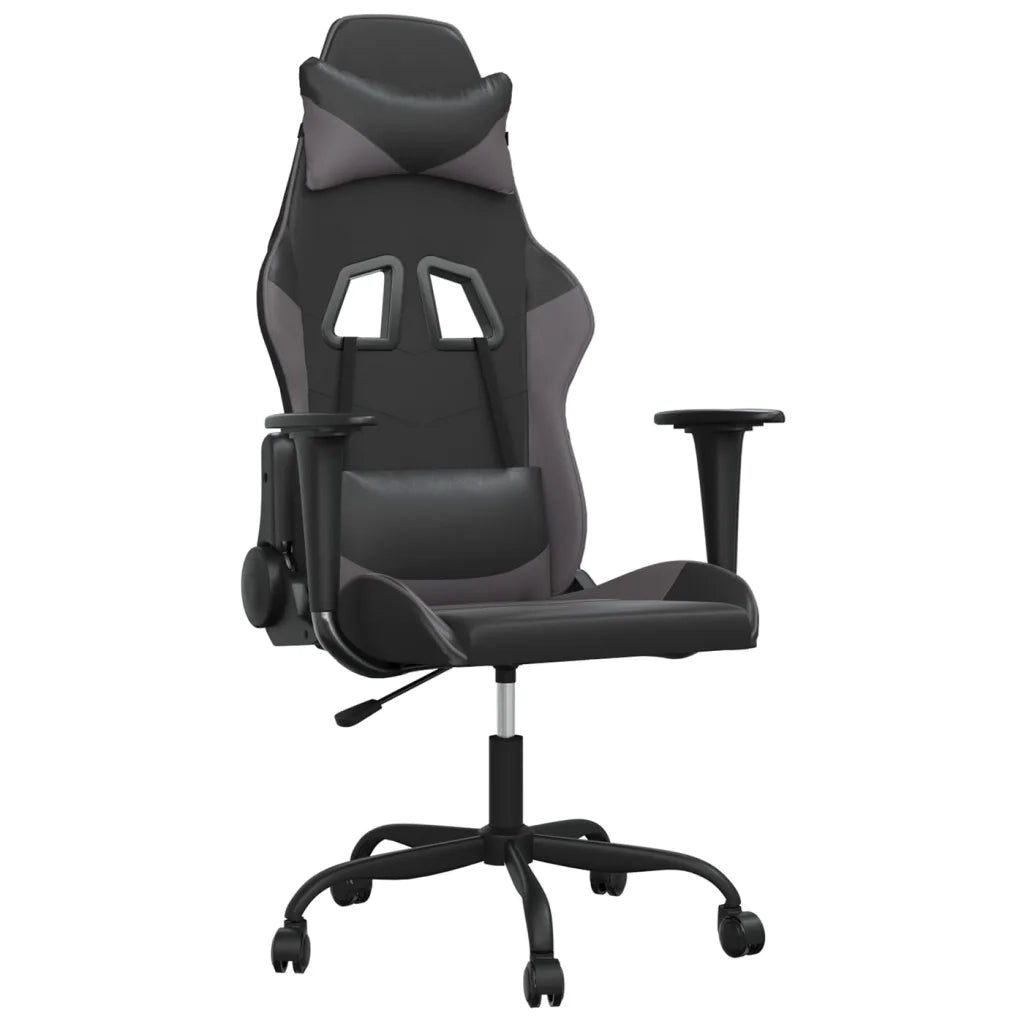 Sedia da Gaming | Sedia da e-sports Nera e Grigia in Similpelle