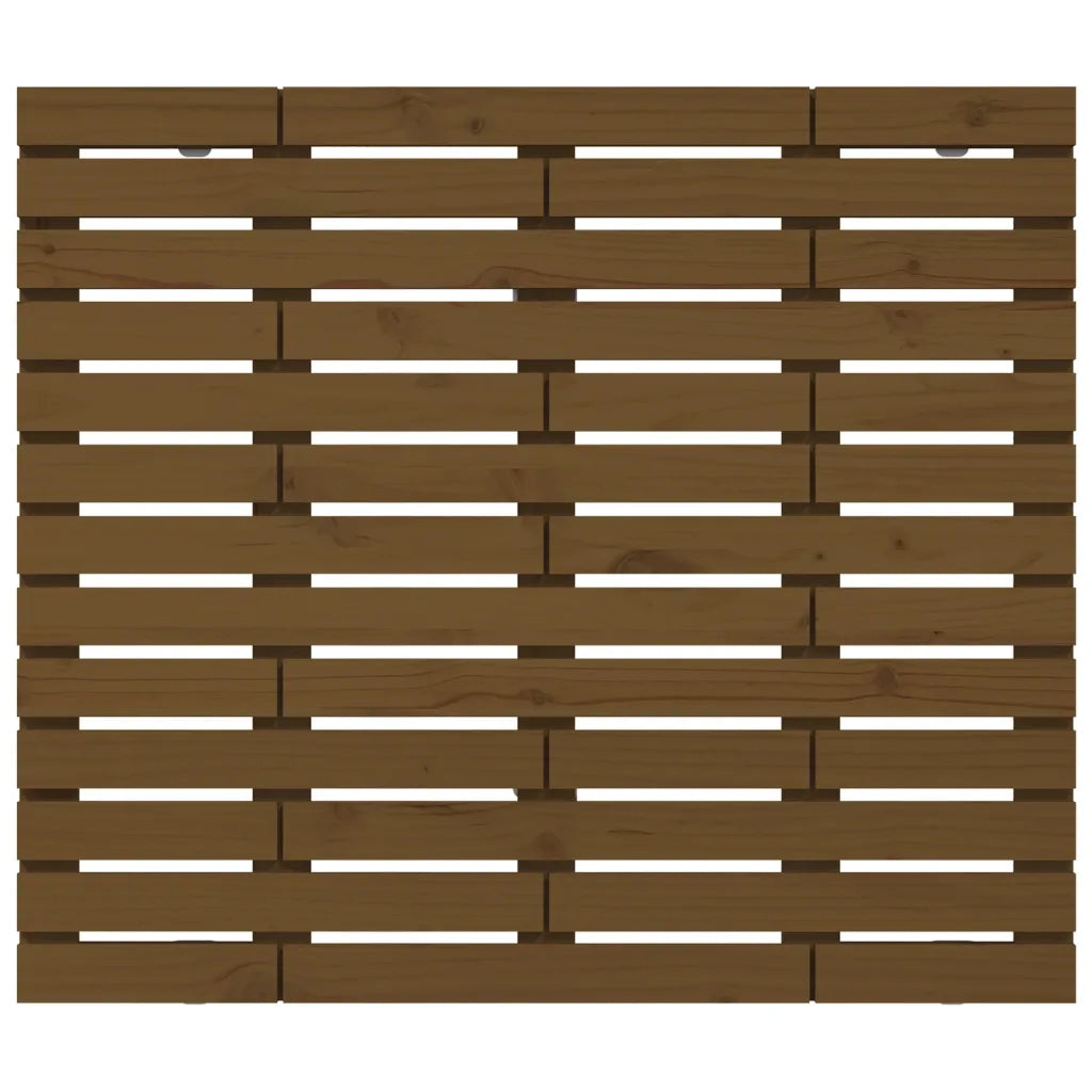 Testiera da Parete ambra 126x3x91,5cm in Legno Massello di Pino 824681