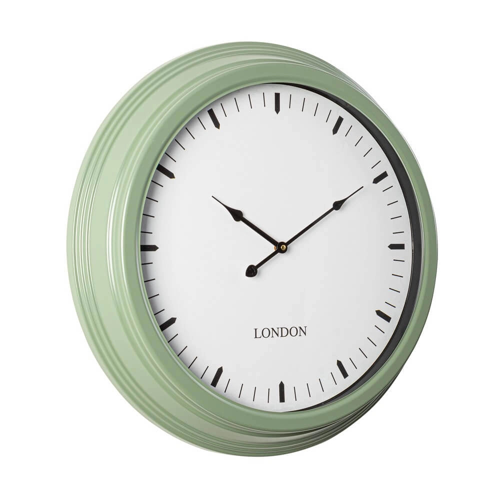 Orologio da Parete Rotondo in Acciaio Verde Salvia 58 cm - RADIOSO