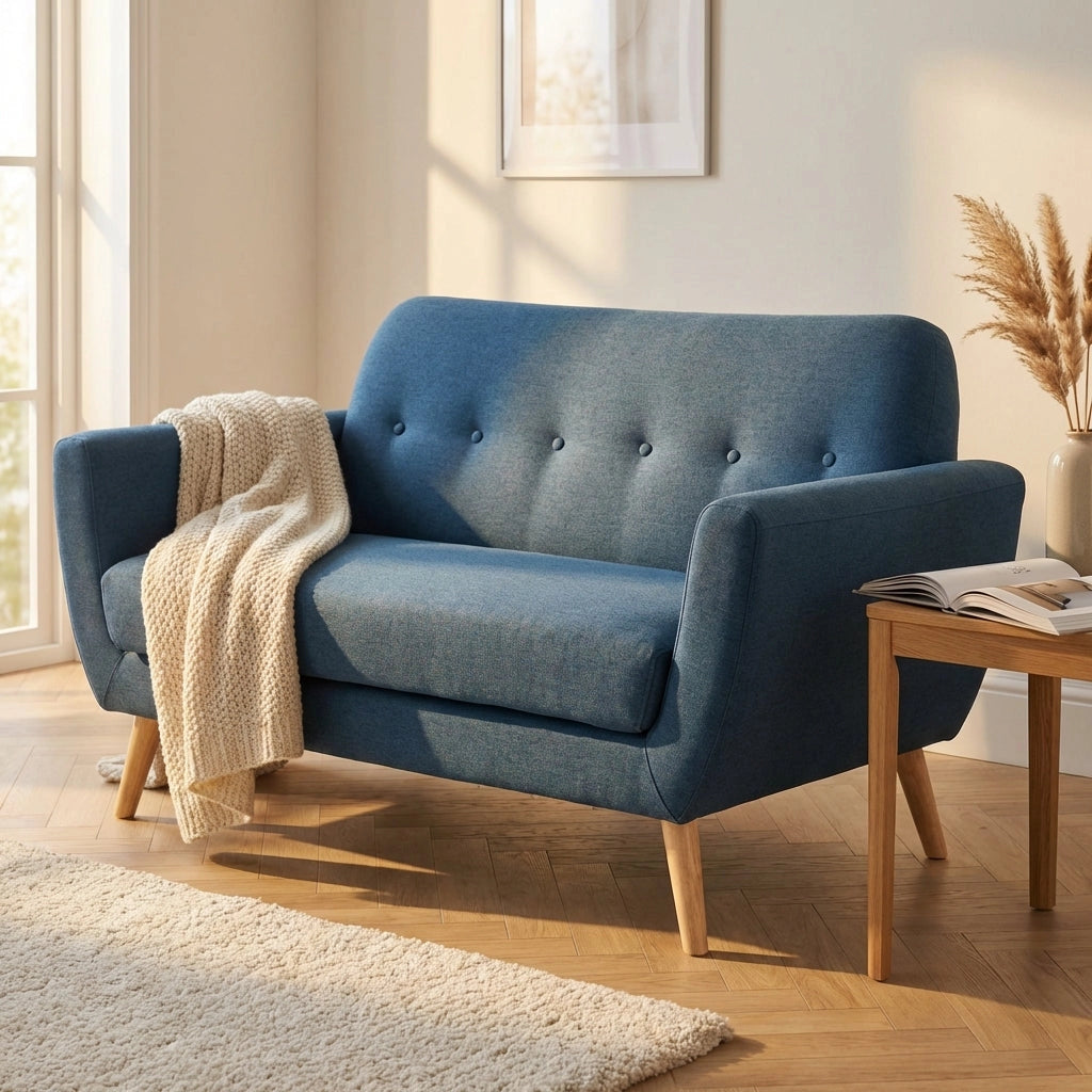 Divano due posti Scandinavo in Tessuto cm 147x79x86 - SILENTE