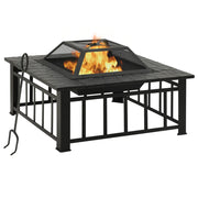 Braciere con Attizzatoio 79x79x46,5 cm XXL in Acciaiocod mxl 73004