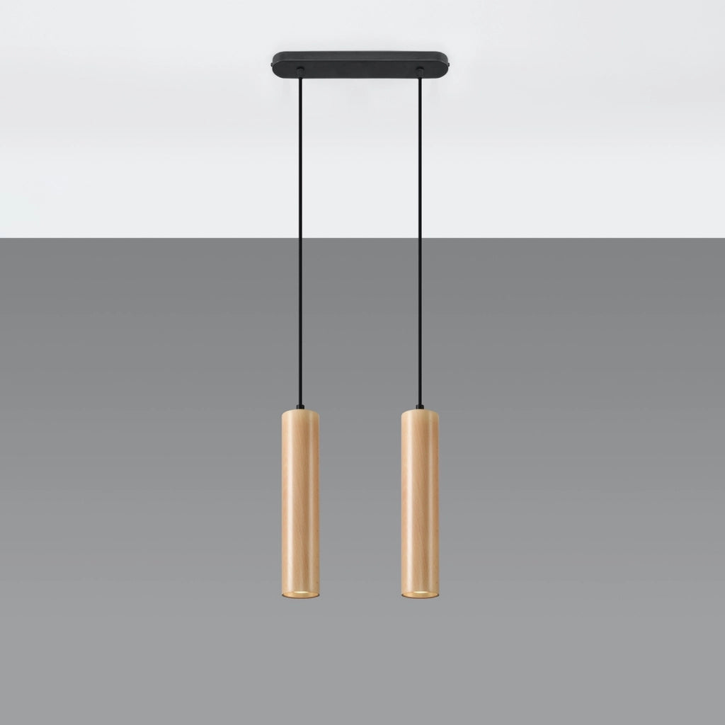 Lampada a sospensione CASANO 2 Pure Lume legno nero
