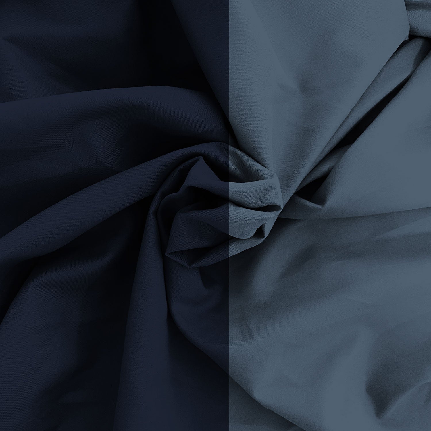 Copripiumino Matrimoniale con Sacco e Federe in Tinta Unita Double Face Linea Zoe Blu Mare e Blu