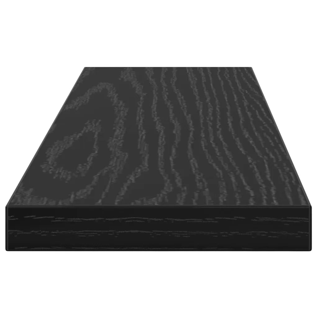 vidaXL Scaffale 4 pcs Nero 40 x 10 x 1.5 cm Legno multistrato