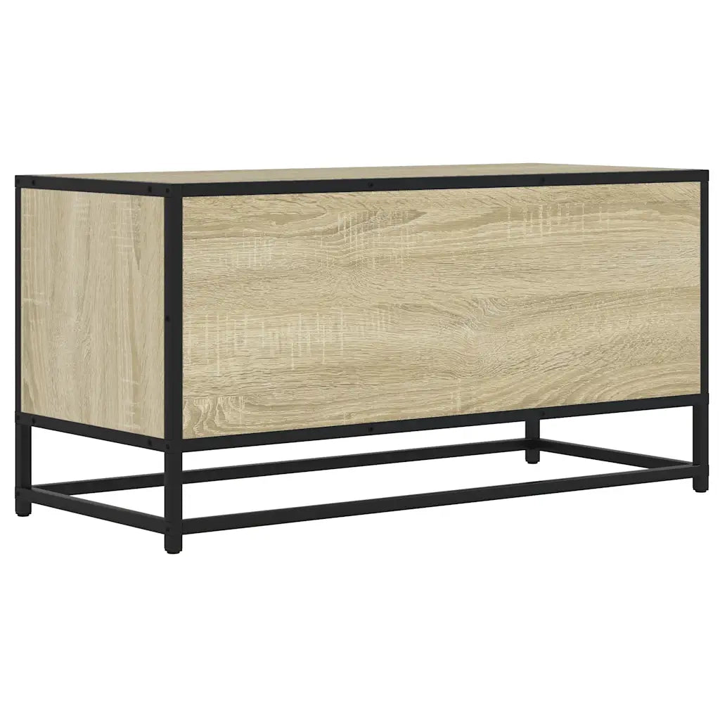 Mobile TV Rovere Sonoma 80x34,5x40 cm Legno Multistrato Metallo 848820
