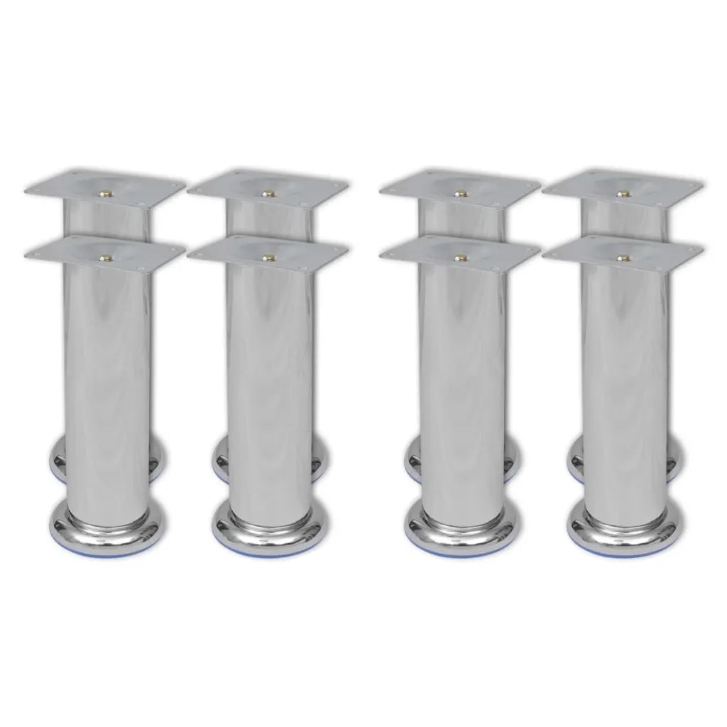Piedini Rotondi per Divani 8 pz Cromati 180 mm cod mxl 71537