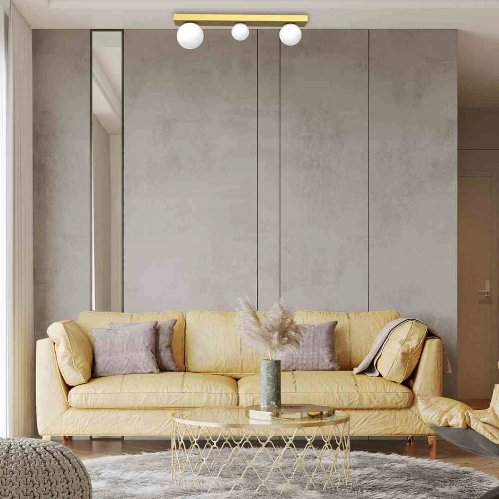 Plafoniera Milagro Bibione 3xG9 oro/bianco metallo