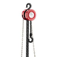 Paranco a catena manuale, max 1000 kg, con catena di 3 m, per sollevamento di carichi pesanti