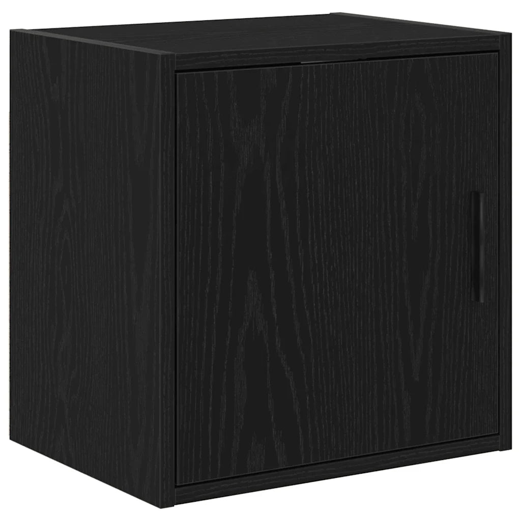 Mobiletto da parete per garage in legno composito 40 x 30 x 41 cm pratico contenitore stile moderno nero 02_0051419