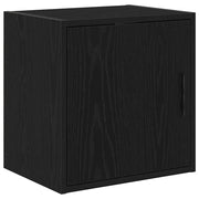 Mobiletto da parete per garage in legno composito 40 x 30 x 41 cm pratico contenitore stile moderno nero 02_0051419
