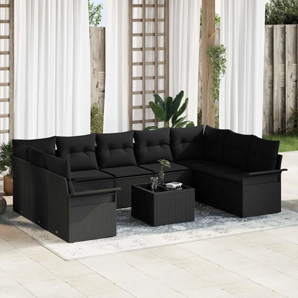 Set Divano da Giardino 10 pcs Beige polyrattan 3354202