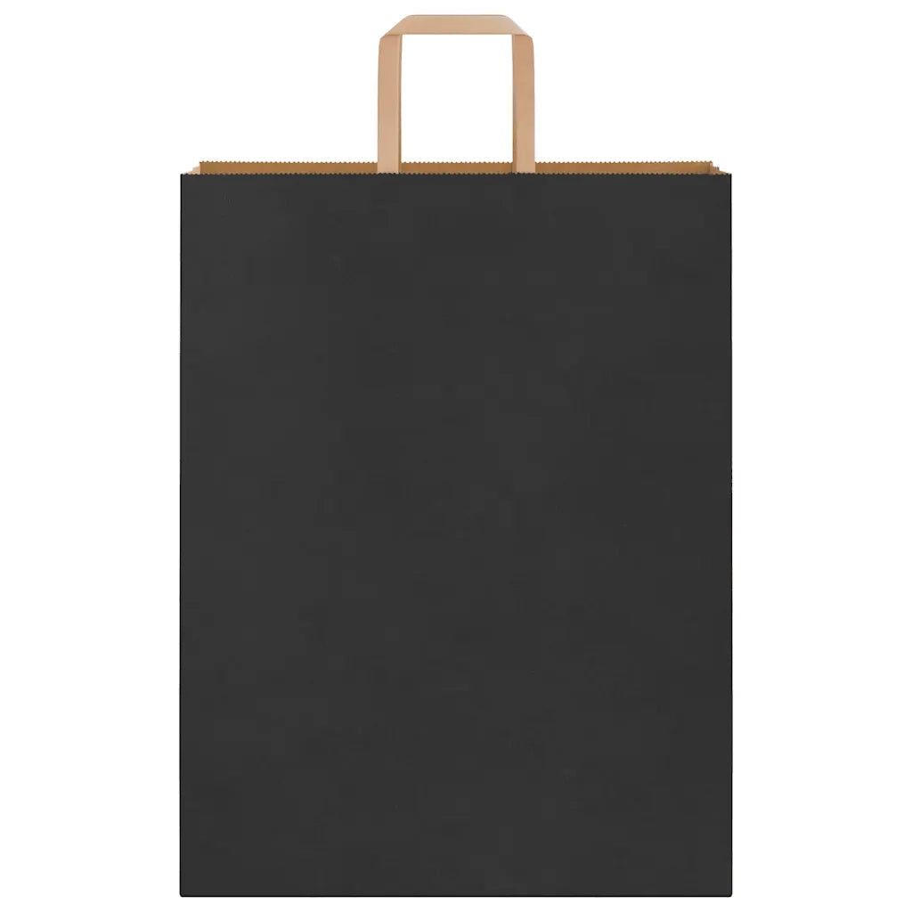 vidaXL Sacchetti di Carta 250 pz con Manici Neri 32x12x42 cm
