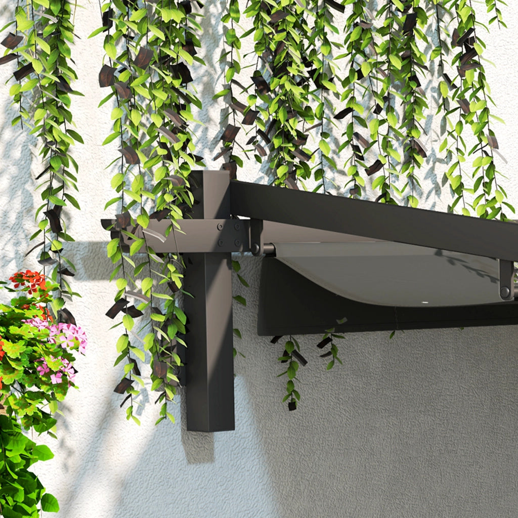 Pergola 3x3 m ¨C zephmum ¨C per giardino terrazza colore grigio scuro