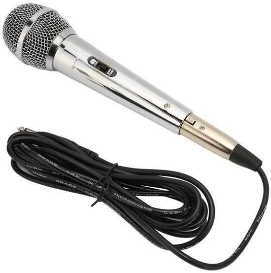 Microfono a Cavo Dynamico Manuale - Karaoke Professionale - Cavo di 9,8 Ft - Microfono per Canto - Adatto per KTV a Casa