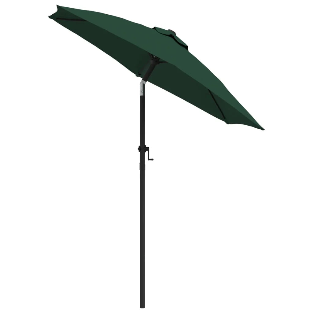Ombrellone da esterno 200 x 211 cm alluminio verde 02_0008732
