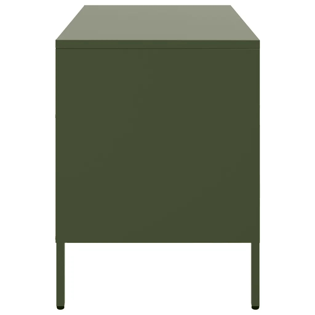 Mobile TV Verde Oliva 68x39x50,5 cm in Acciaio