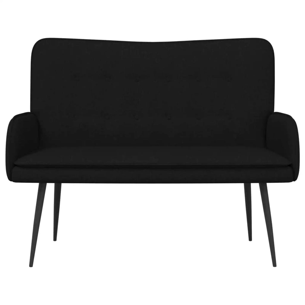 Divano a 2 Posti Nero 115 x 61 x 87 cm Tessuto 42028904
