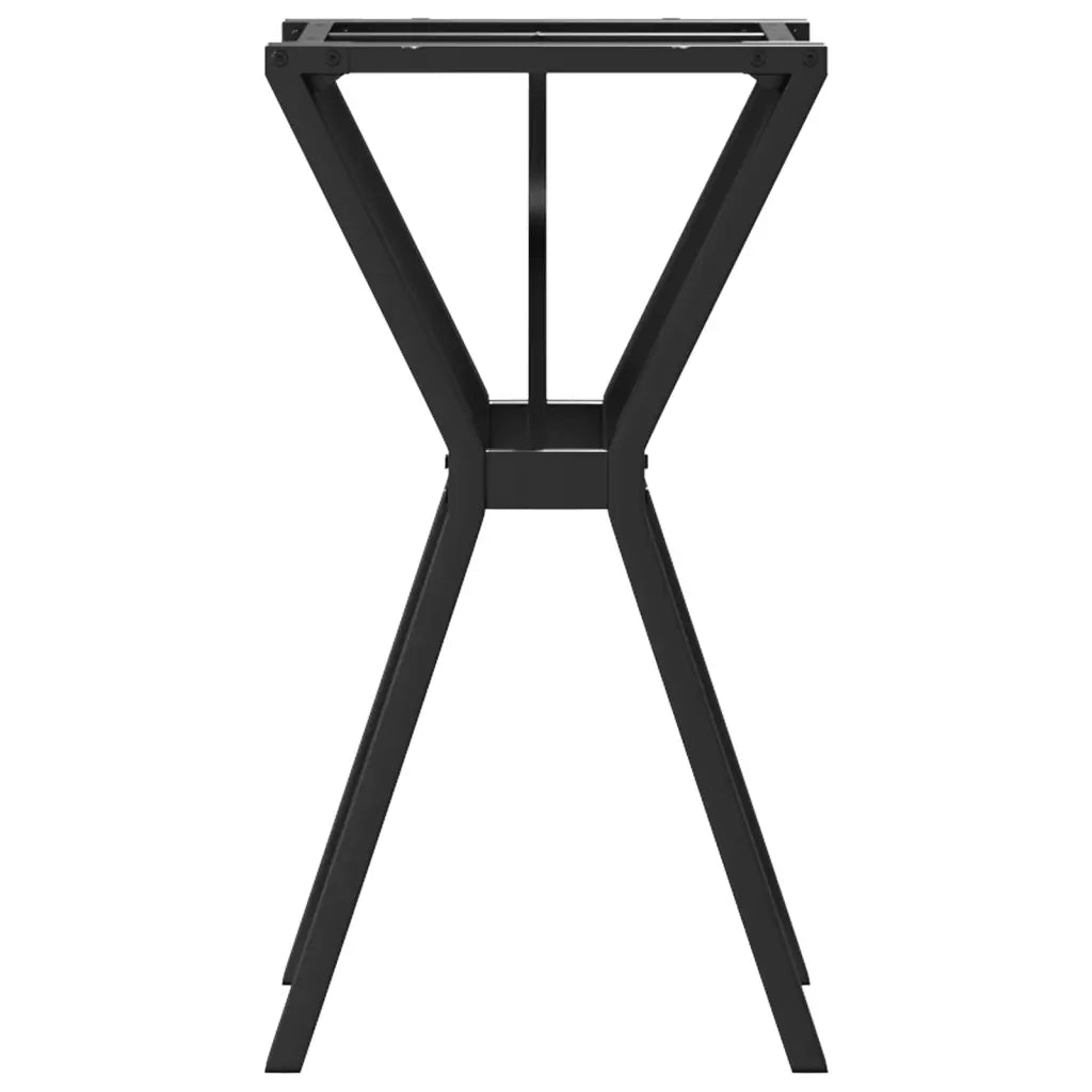 Gambe per tavolo da pranzo con struttura a Y 40 x 40 x 73 cm stabili e robuste stile industriale acciaio nero 02_0047254