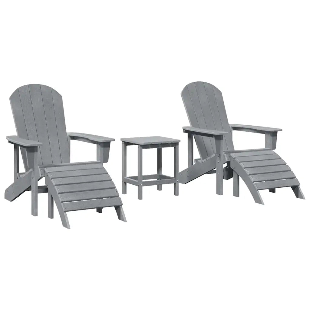 Sedia da Giardino 3 pcs Grigio chiaro Polietilene 3335849