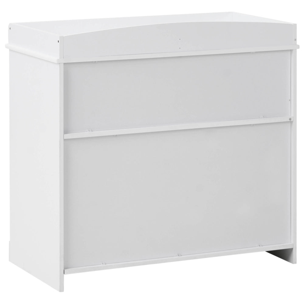Fasciatoio con ripiani e cassetti in MDF bianco per cameretta stile moderno