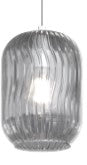 PLAFONIERA BIANCO 1 LUCE VETRO FUME 1181BI-PL1-FU