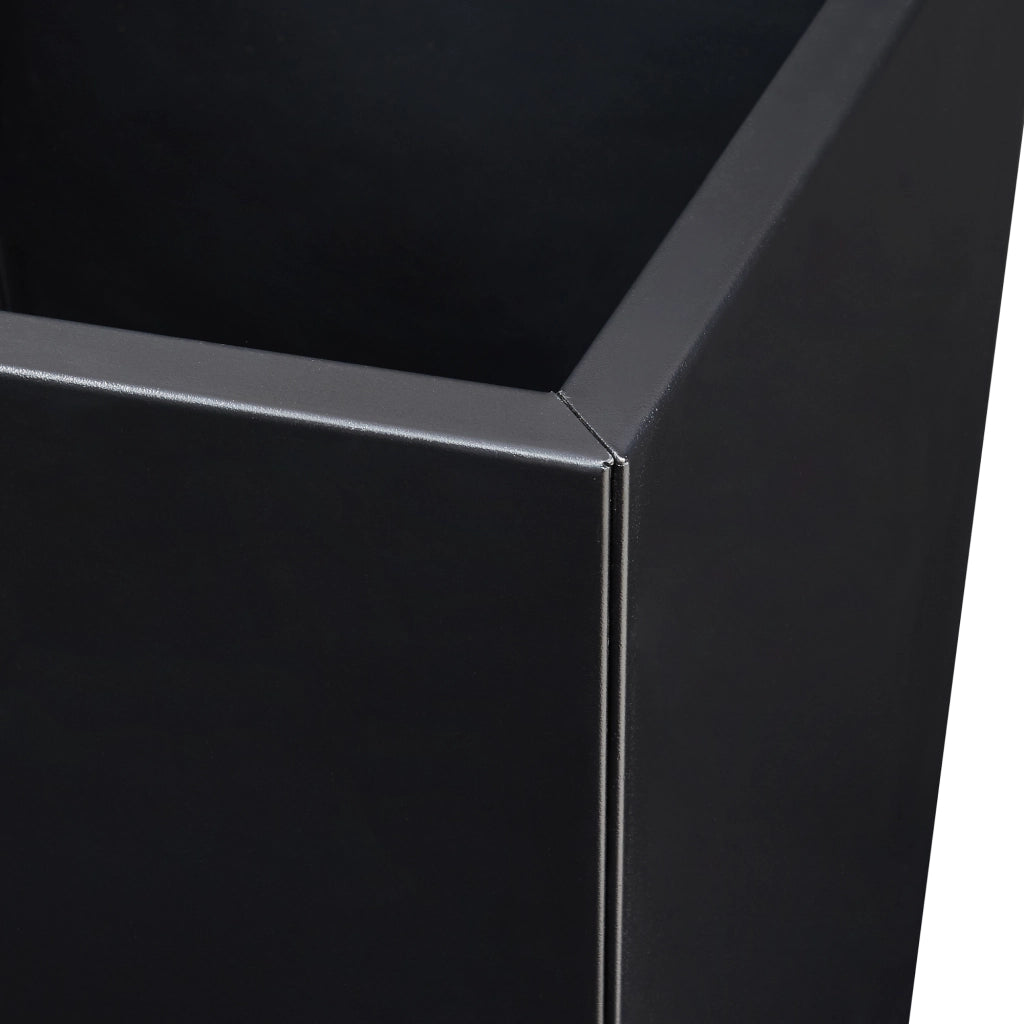 Fioriera Vaargel in Acciaio Portafiori 76x39x39 cm - Nero casa.pro
